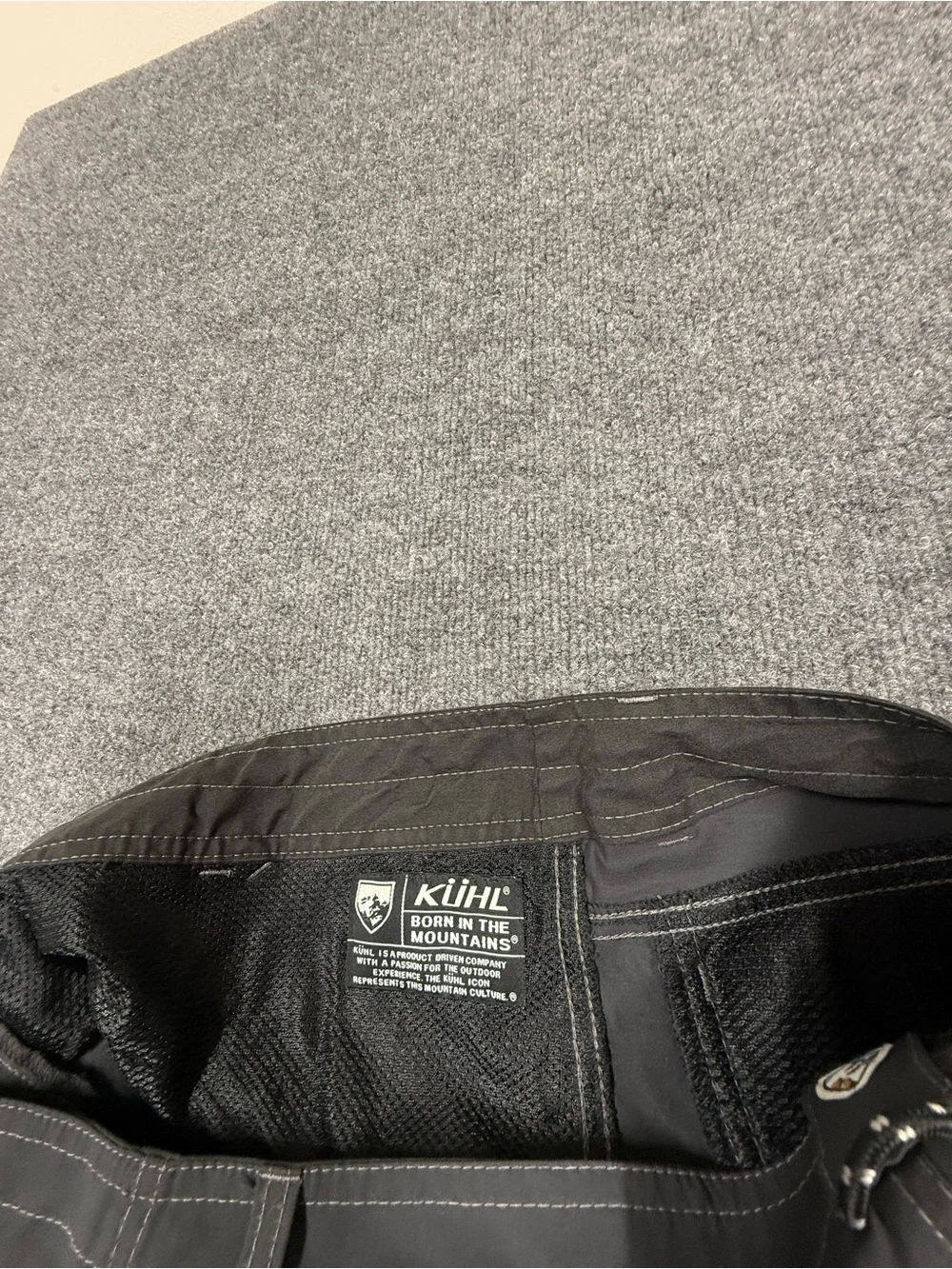 KUHL Men’s Dark Charcoal Work Pants with Contrast Stitching size 36X32